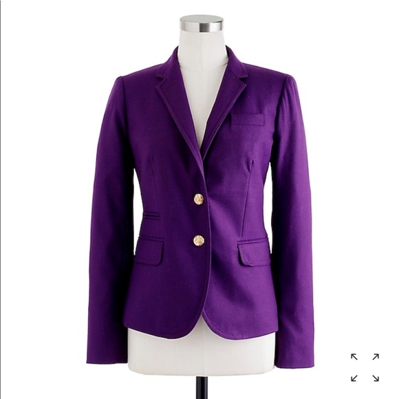 J. Crew Purple School Boy Wool Blazer Jacket XS - Picture 2 of 8